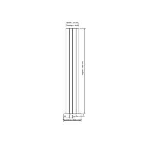 Eastbrook Sandhurst Aluminium Designer Radiator - Matt Anthracite - Image 17