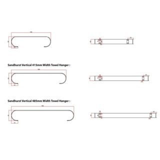 Eastbrook Sandhurst Towel Hanger - Matt Anthracite - Image 4