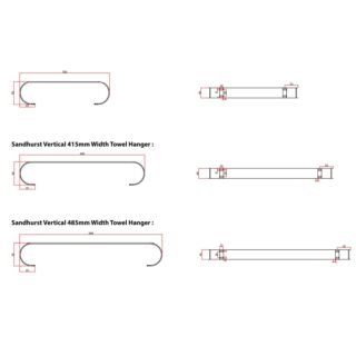 Eastbrook Sandhurst Towel Hanger - Matt Anthracite - Image 3