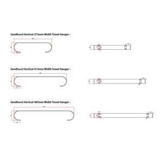 Eastbrook Sandhurst Towel Hanger - Matt Anthracite - Image 5