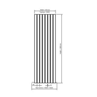 Eastbrook Hadleigh Aluminium Designer Radiator - Matt Black - Image 31