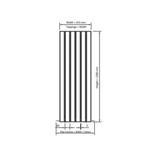 Eastbrook Hadleigh Aluminium Designer Radiator - Matt Black - Image 25