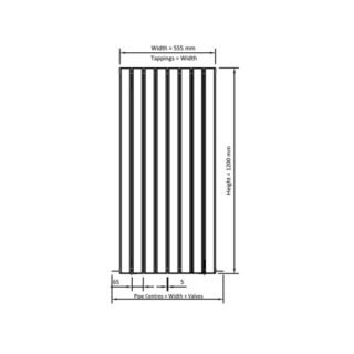 Eastbrook Hadleigh Aluminium Designer Radiator - Matt Black - Image 27