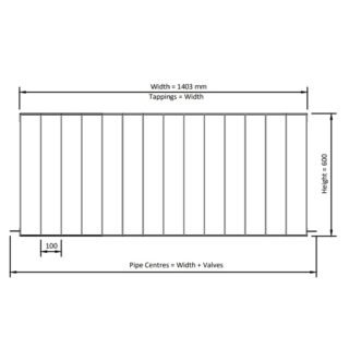 Eastbrook Vesima Aluminium Designer Radiator - Matt Black - Image 17