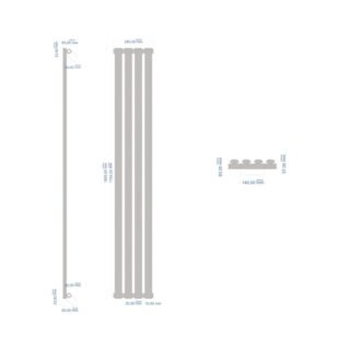 Eastbrook Tunstall Designer Radiator - Chrome - Image 4