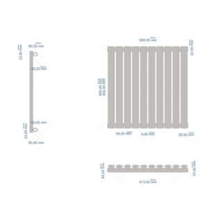 Eastbrook Tunstall Designer Radiator - Matt White - Image 4