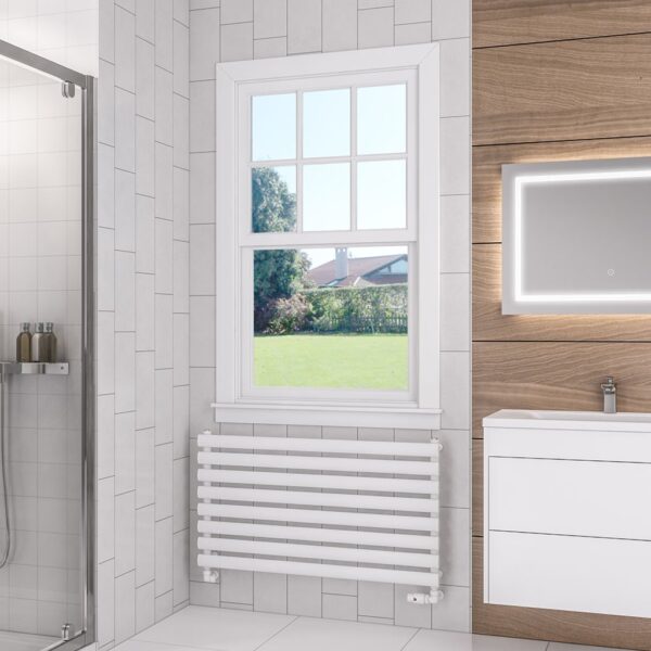 Eastbrook Tunstall Designer Heated Towel Rail - Matt White