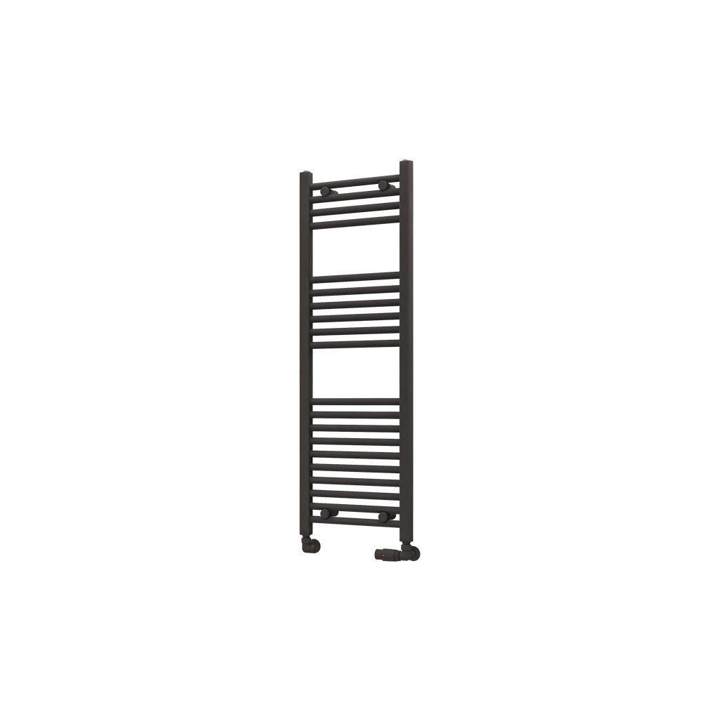 Eastbrook Wingrave Straight Heated Towel Rail – Matt Anthracite - 1200mm x 400mm