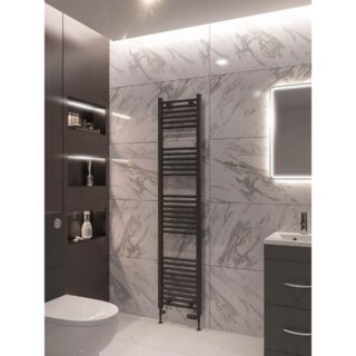 Eastbrook Wingrave Straight Heated Towel Rail - Matt Anthracite - Image 59