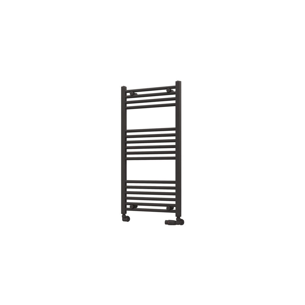 Eastbrook Wingrave Straight Heated Towel Rail – Matt Anthracite - 1000mm x 500mm
