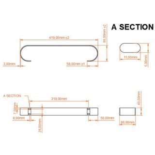 Eastbrook Malmesbury Standard Towel Hanger - Matt White - Image 9