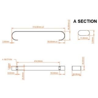 Eastbrook Malmesbury Standard Towel Hanger - Matt White - Image 10