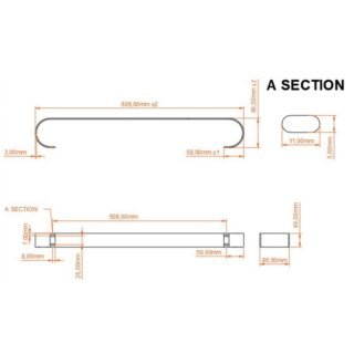 Eastbrook Malmesbury Standard Towel Hanger - Matt White - Image 11