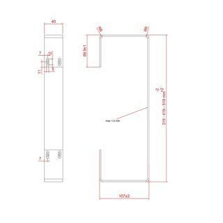 Eastbrook Vesima Standard Towel Hanger - Matt Black - Image 4