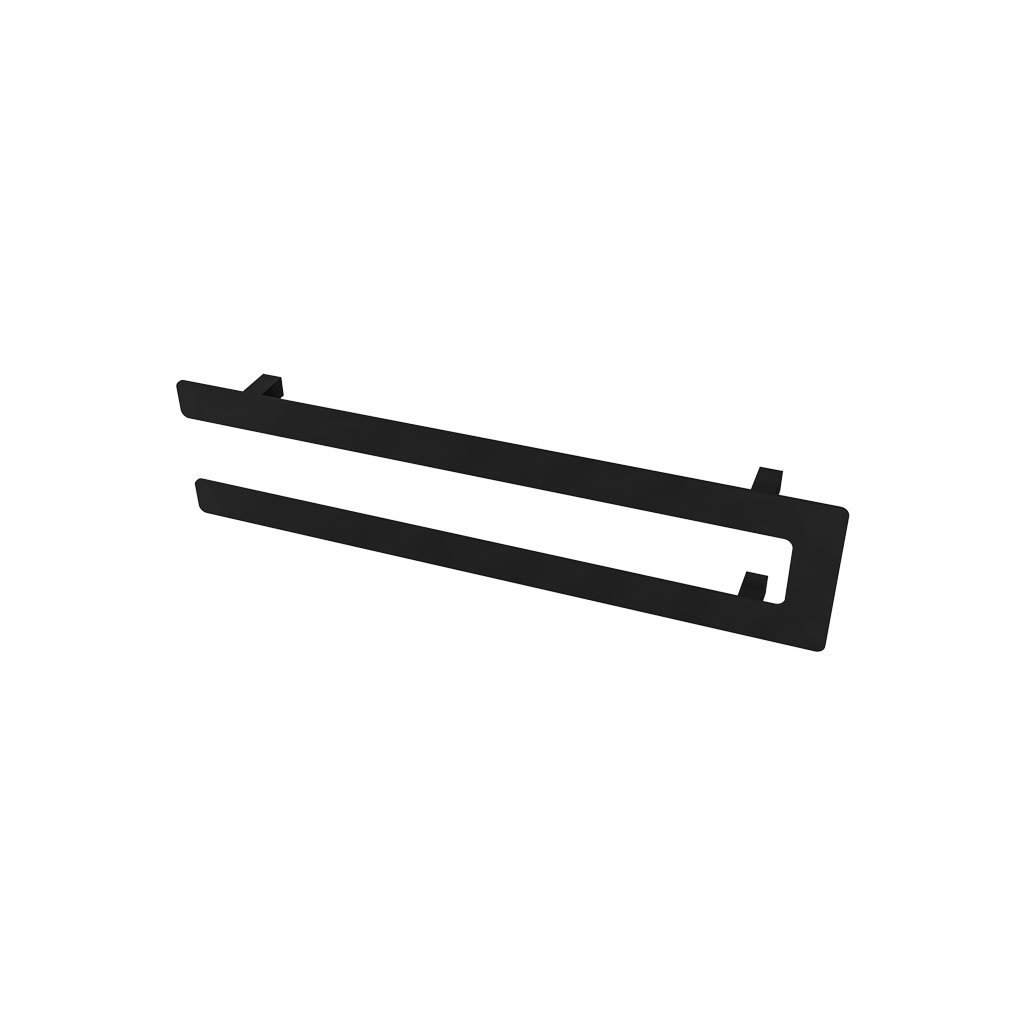 Eastbrook Double Flat Style Towel Hanger – Matt Black - 660mm