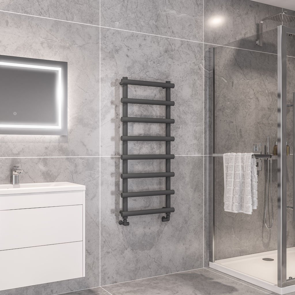 Eastbrook Marlow Designer Heated Towel Rail – Matt Anthracite - 1150mm x 500mm