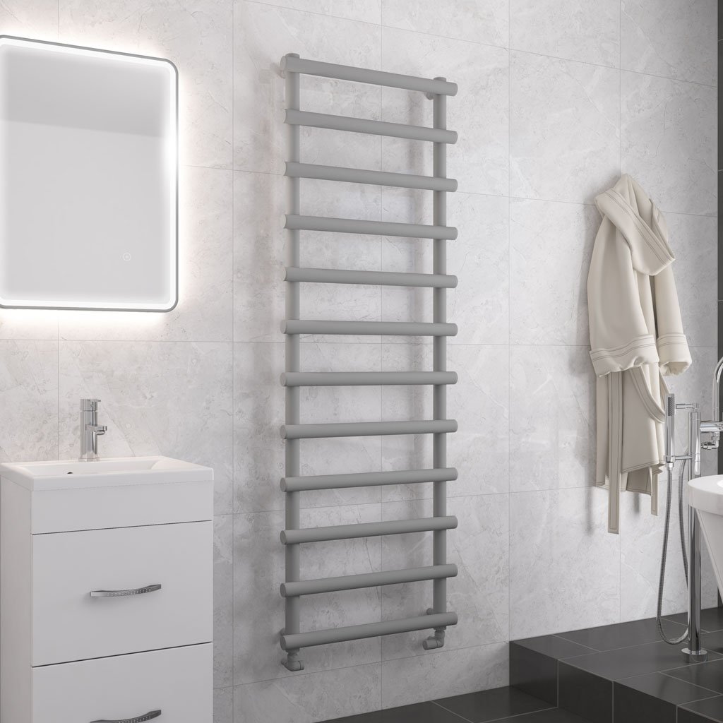 Eastbrook Marlow Designer Heated Towel Rail – Matt Grey - 1750mm x 600mm