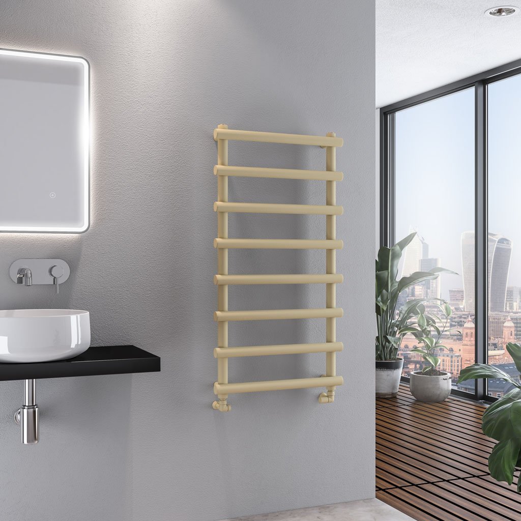 Eastbrook Marlow Designer Heated Towel Rail – Matt Cappuccino - 1150mm x 600mm