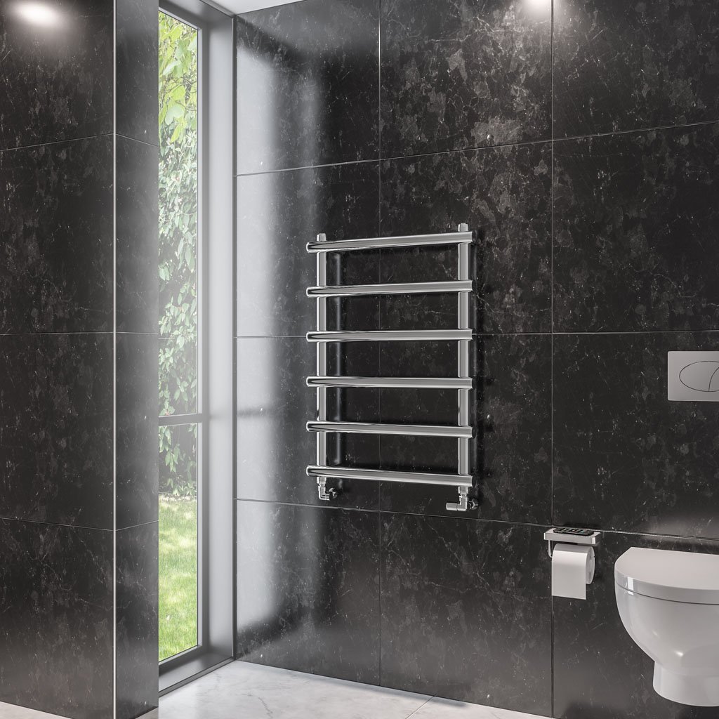 Eastbrook Marlow Designer Heated Towel Rail – Chrome - 850mm x 600mm