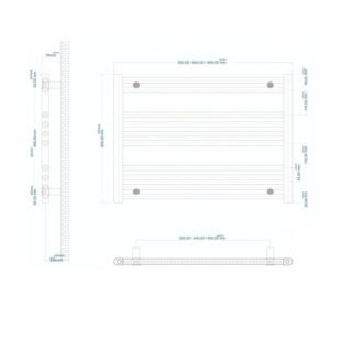 Eastbrook Westward Straight Heated Towel Rail - Chrome - Image 17