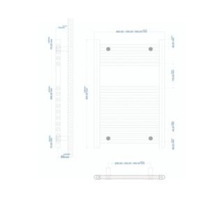 Eastbrook Westward Straight Heated Towel Rail - Chrome - Image 18