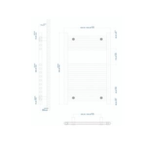 Eastbrook Westward Straight Heated Towel Rail - Chrome - Image 20