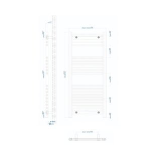 Eastbrook Westward Straight Heated Towel Rail - Chrome - Image 22