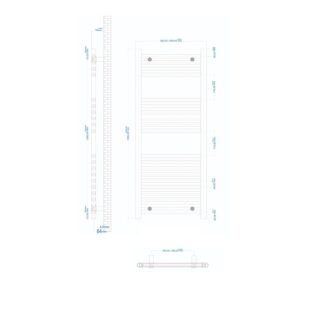 Eastbrook Westward Straight Heated Towel Rail - Chrome - Image 23