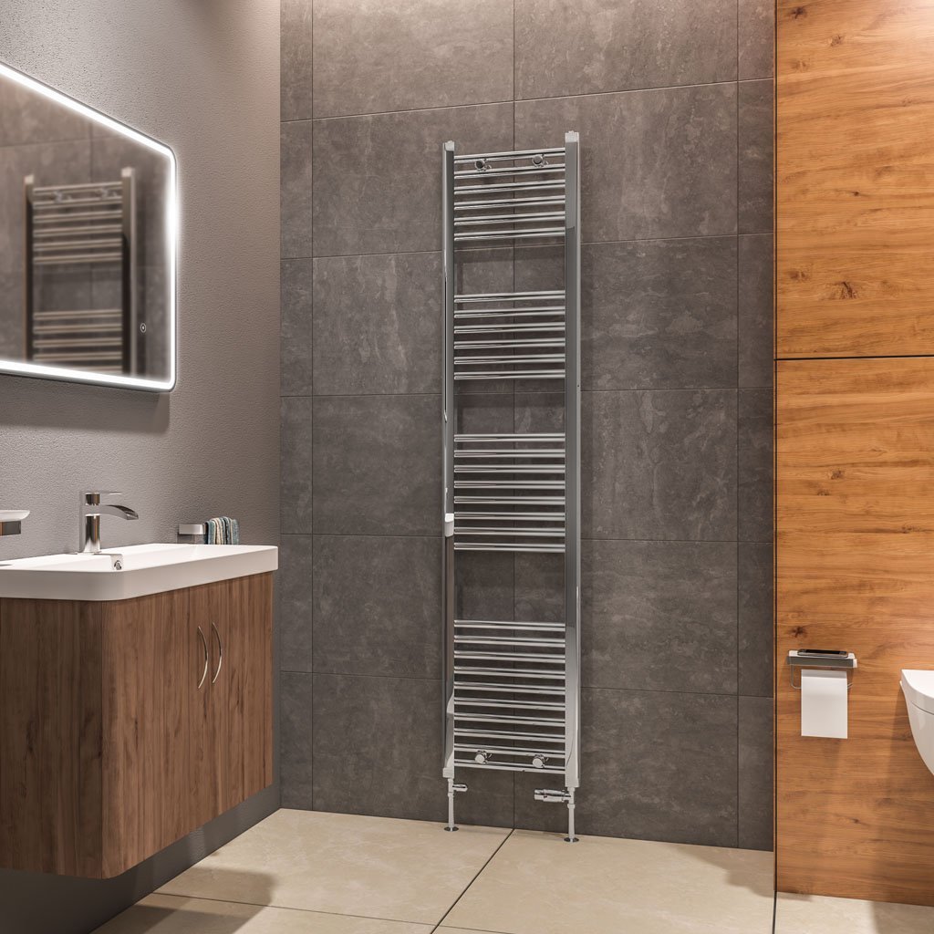 Eastbrook Westward Straight Heated Towel Rail – Chrome - 1800mm x 400mm