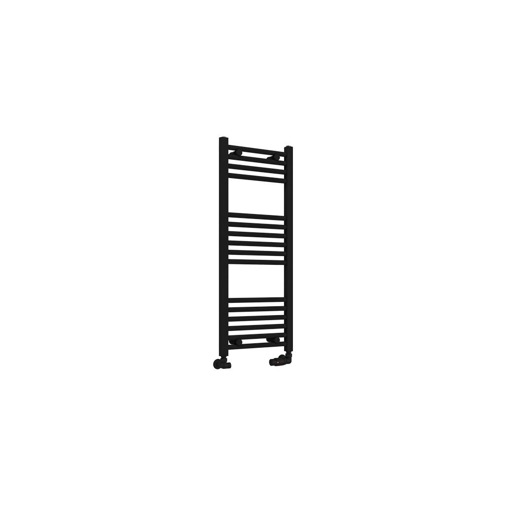 Eastbrook Wingrave Straight Heated Towel Rail – Matt Black - 1000mm x 400mm