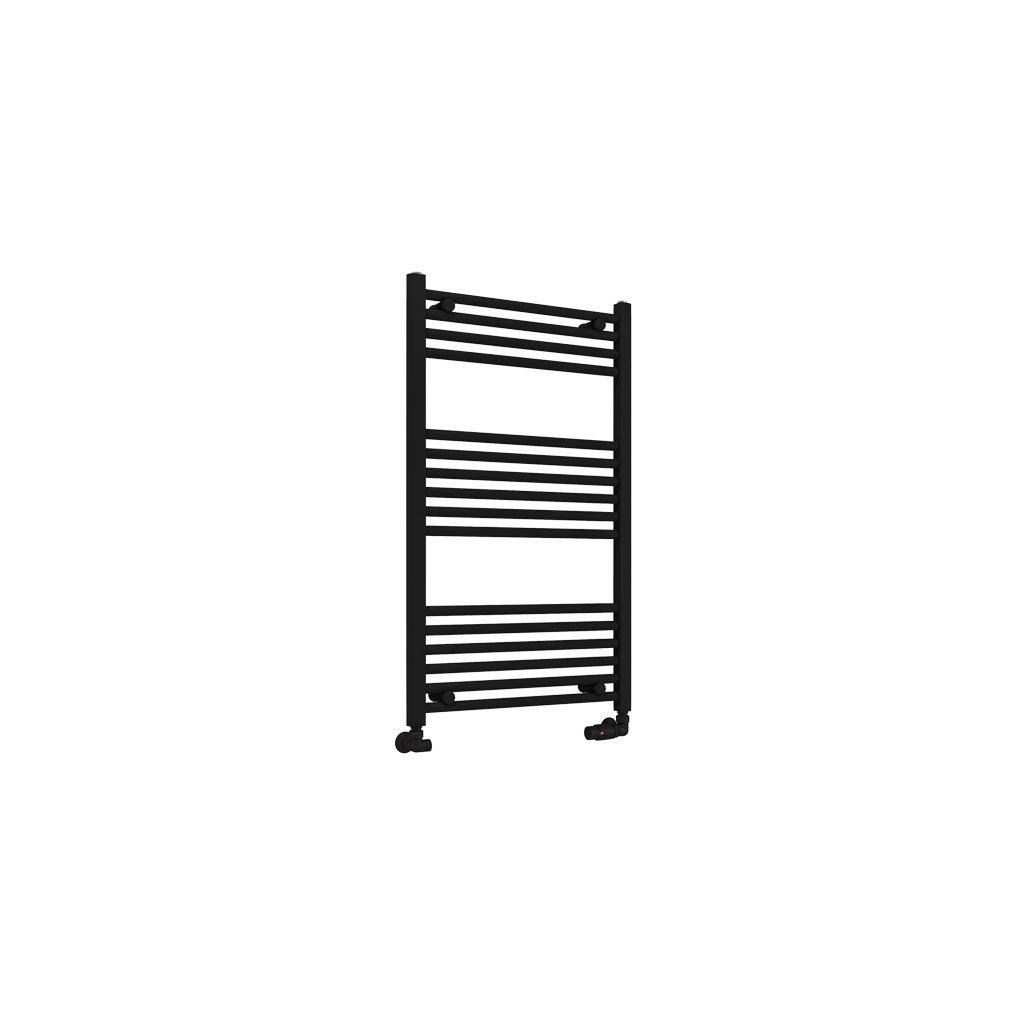 Eastbrook Wingrave Straight Heated Towel Rail – Matt Black - 1000mm x 600mm