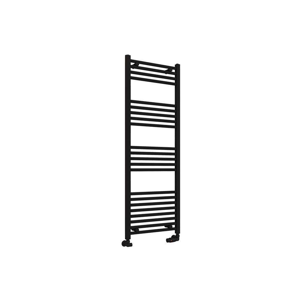 Eastbrook Wingrave Straight Heated Towel Rail – Matt Black - 1400mm x 500mm