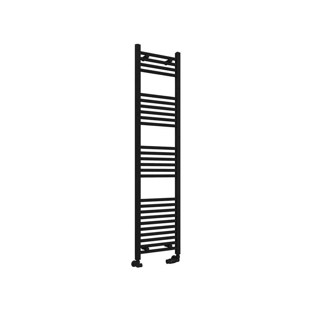 Eastbrook Wingrave Straight Heated Towel Rail – Matt Black - 1600mm x 400mm