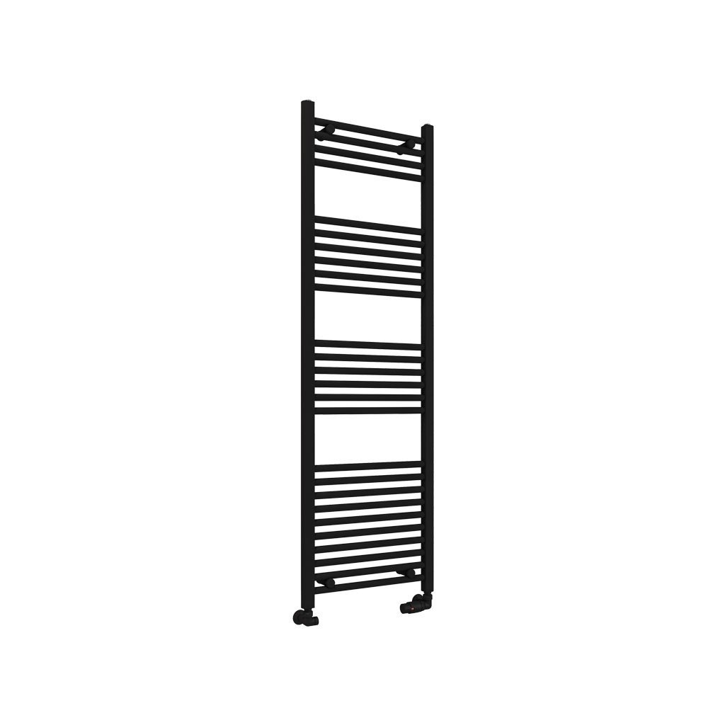 Eastbrook Wingrave Straight Heated Towel Rail – Matt Black - 1600mm x 500mm