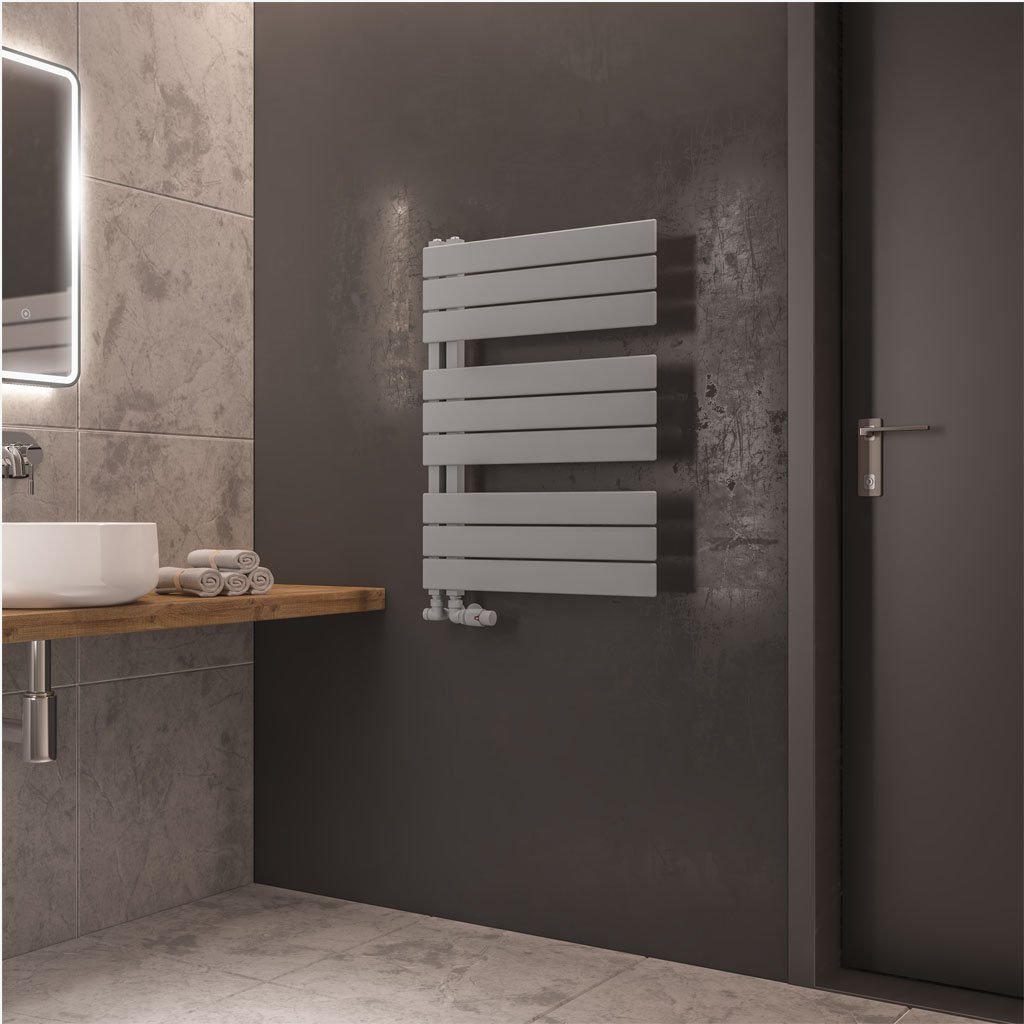 Eastbrook Helmsley Designer Heated Towel Rail – Matt Grey - 800mm x 600mm