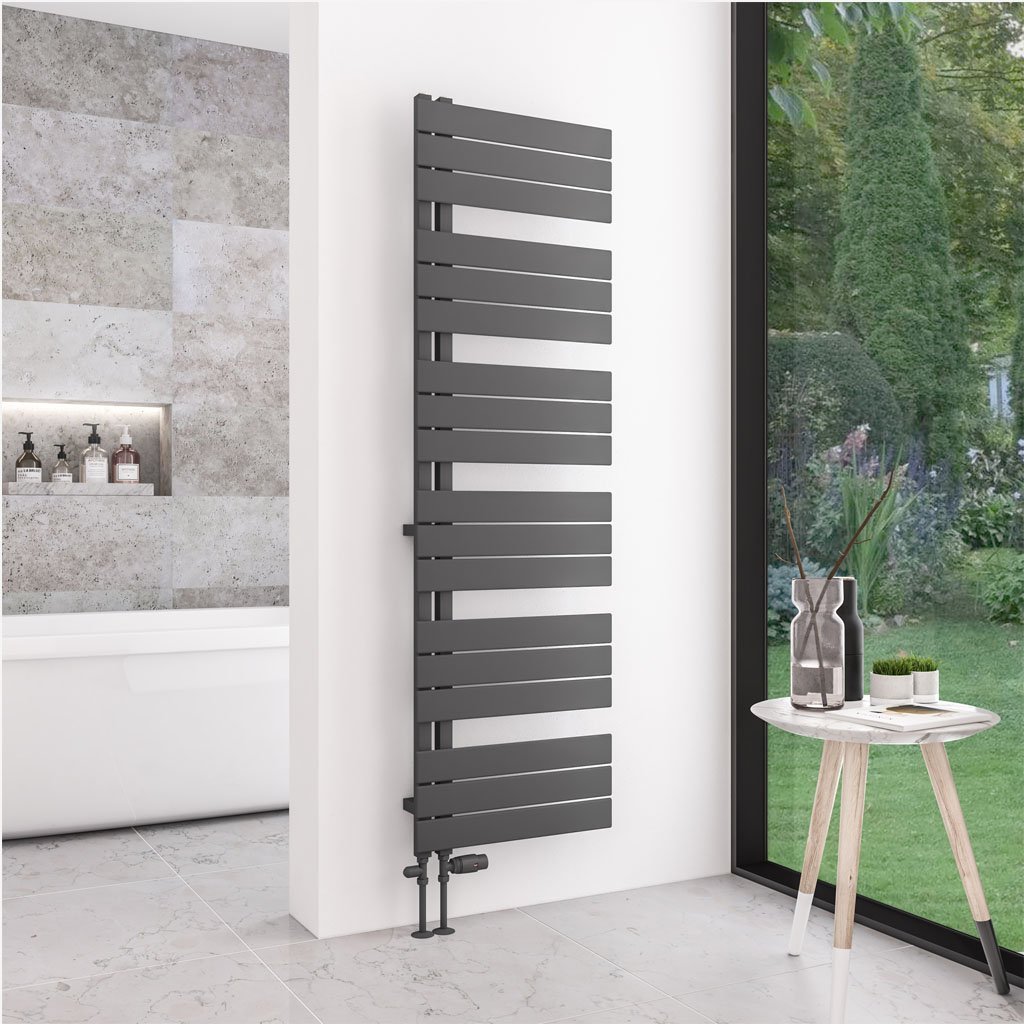 Eastbrook Helmsley Designer Heated Towel Rail – Matt Anthracite - 1640mm x 500mm