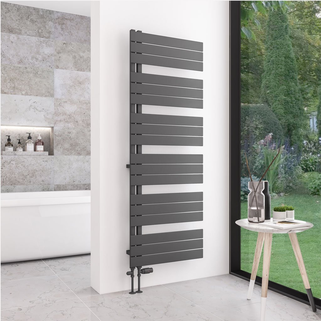 Eastbrook Helmsley Designer Heated Towel Rail – Matt Anthracite - 1640mm x 600mm