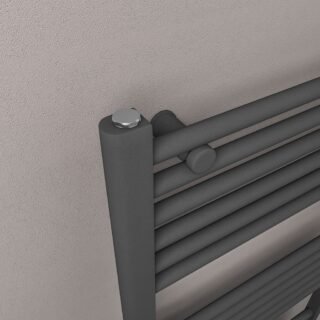 Eastbrook Wingrave Straight Heated Towel Rail - Matt Anthracite - Image 5