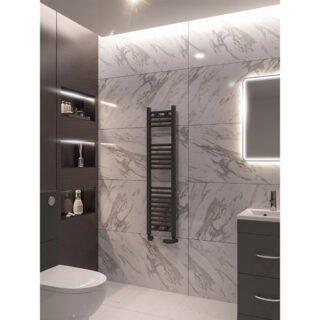 Eastbrook Wingrave Straight Heated Towel Rail - Matt Anthracite - Image 46