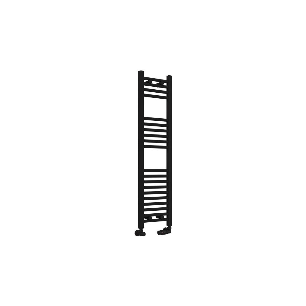 Eastbrook Wingrave Straight Heated Towel Rail – Matt Black - 1200mm x 300mm