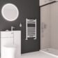 Eastbrook Wingrave Curved Heated Towel Rail - Gloss White - Image 5