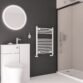 Eastbrook Wingrave Curved Heated Towel Rail - Gloss White - Image 6