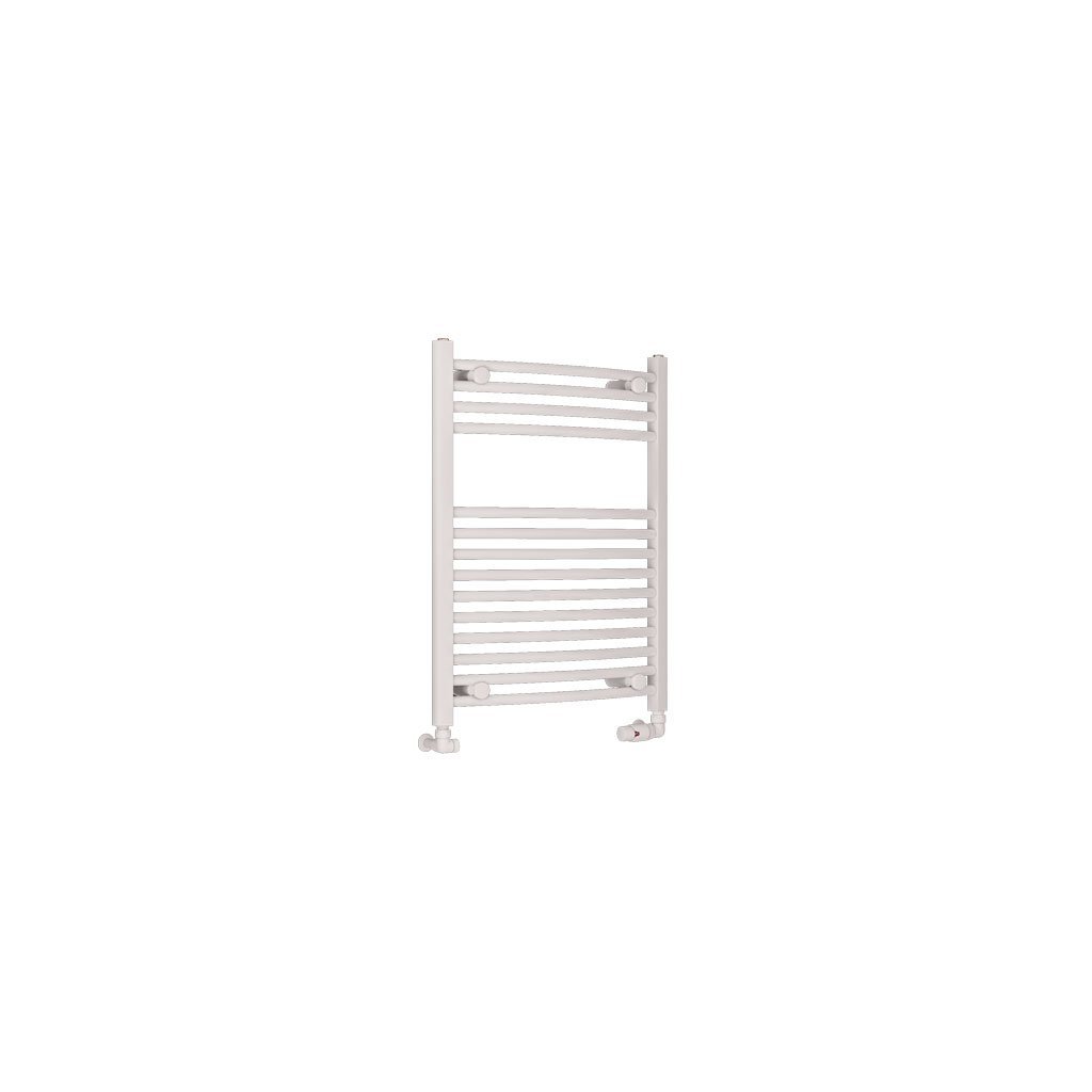Eastbrook Wingrave Curved Heated Towel Rail – Gloss White - 800mm x 600mm