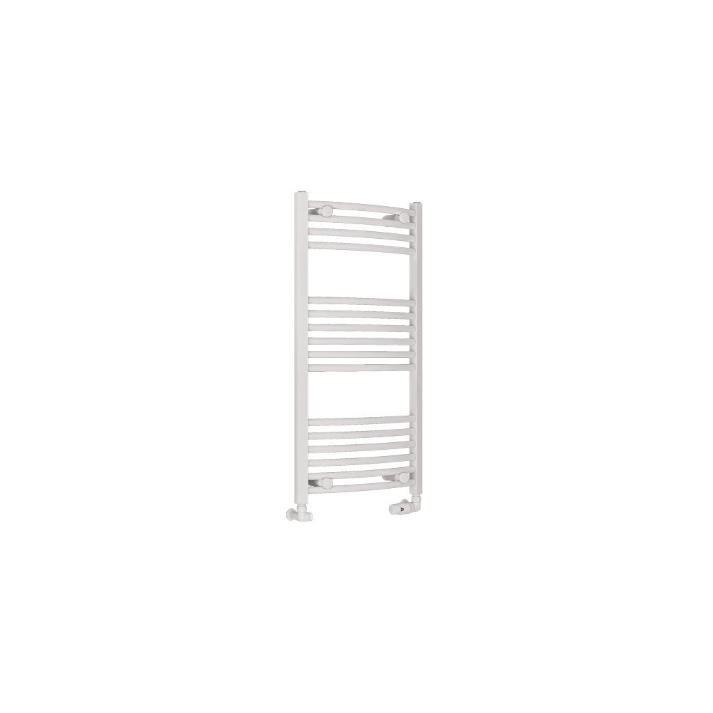 Eastbrook Wingrave Curved Heated Towel Rail – Gloss White - 1000mm x 500mm