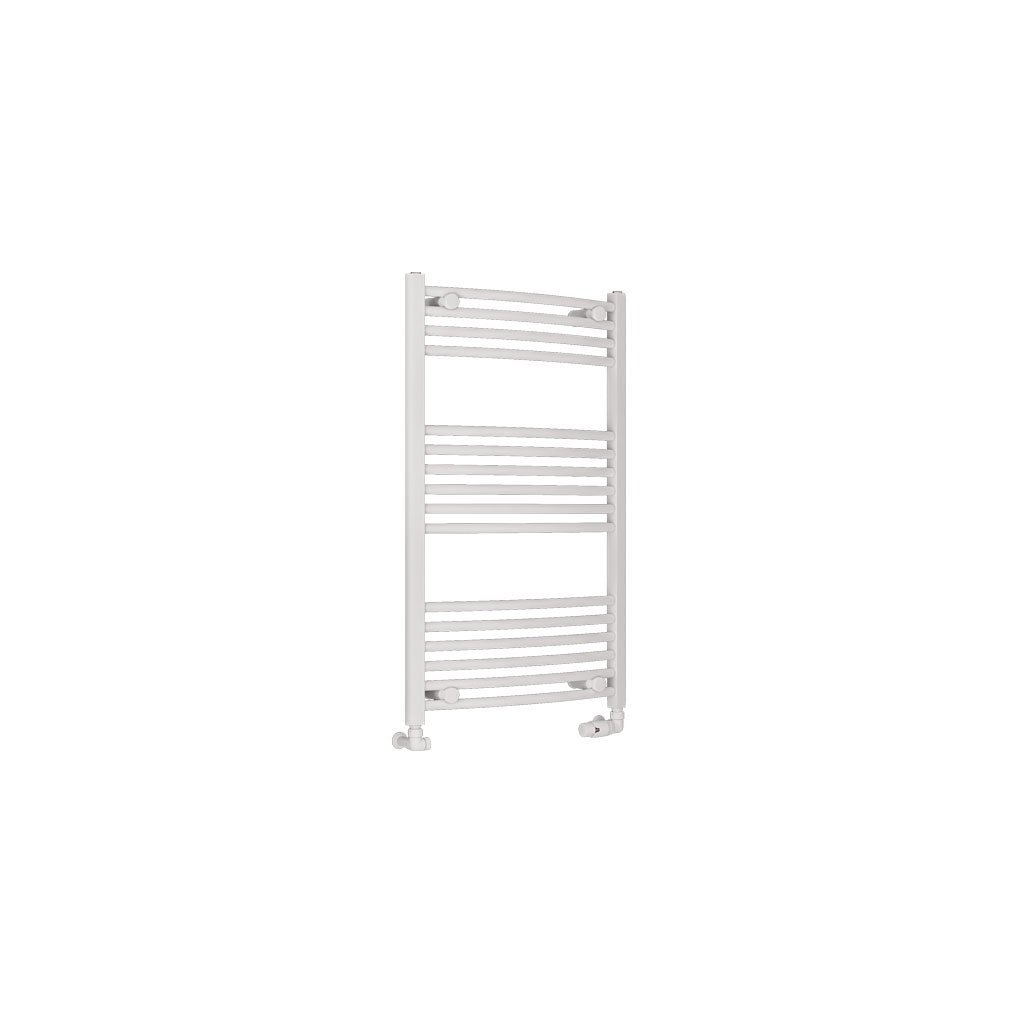Eastbrook Wingrave Curved Heated Towel Rail – Gloss White - 1000mm x 600mm