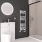 Eastbrook Wingrave Curved Heated Towel Rail - Gloss White - Image 10