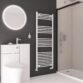 Eastbrook Wingrave Curved Heated Towel Rail - Gloss White - Image 15