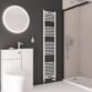 Eastbrook Wingrave Curved Heated Towel Rail - Gloss White - Image 16