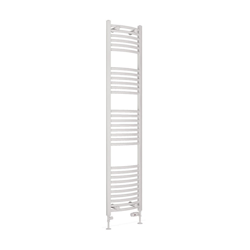 Eastbrook Wingrave Curved Heated Towel Rail – Gloss White - 1800mm x 400mm