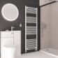 Eastbrook Wingrave Curved Heated Towel Rail - Gloss White - Image 18